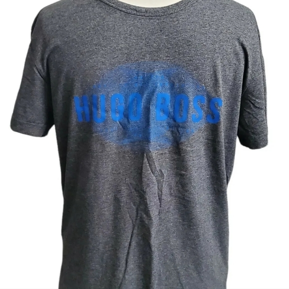 HUGO BOSS MEN'S TEE 1 T-SHIRT Blue Large 42" modern fit - Picture 8 of 8